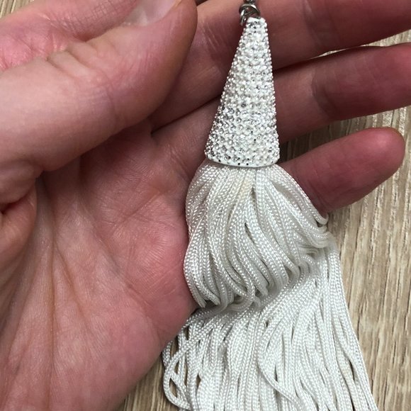 Eddie Borgo Silk Tassel Pave Cone Drop Earrings - Picture 5 of 5